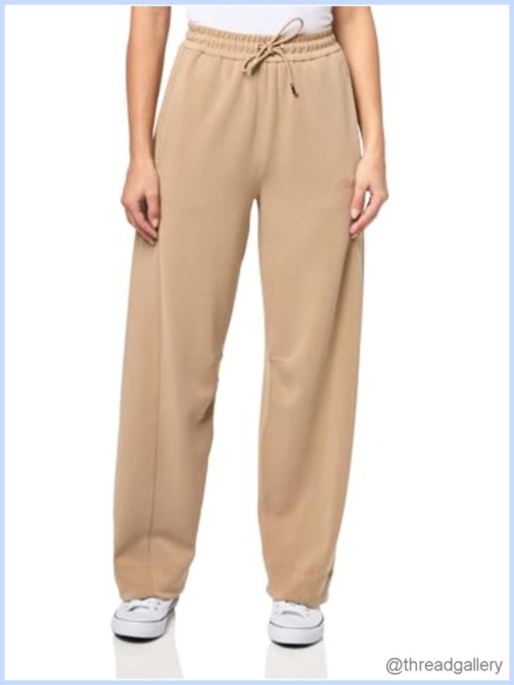BOSS Elijah Barrel Shape Jersey Pants Wide Leg Mid Rise